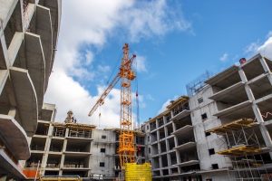 Crane Construction Bricks Concrete Building City